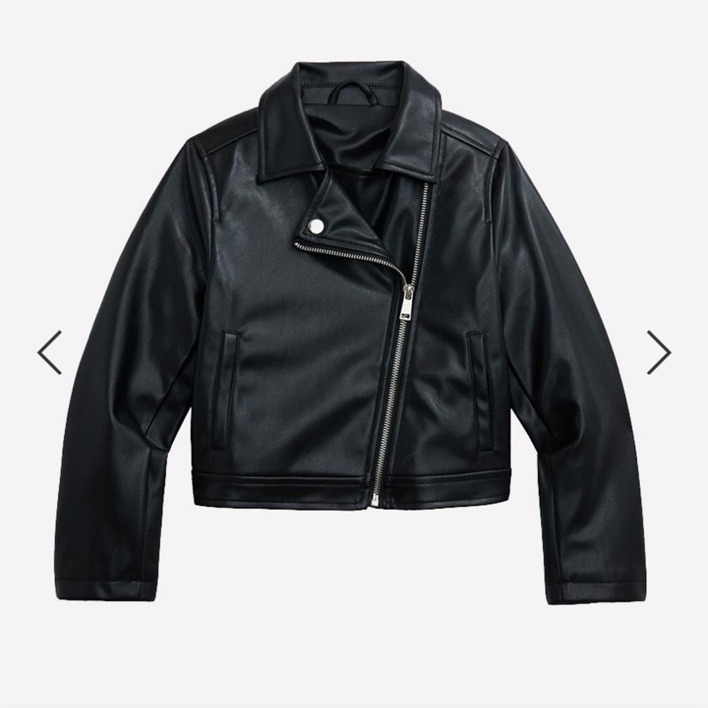 Faux Leather Moto Jacket (Girls size XXL or 18)